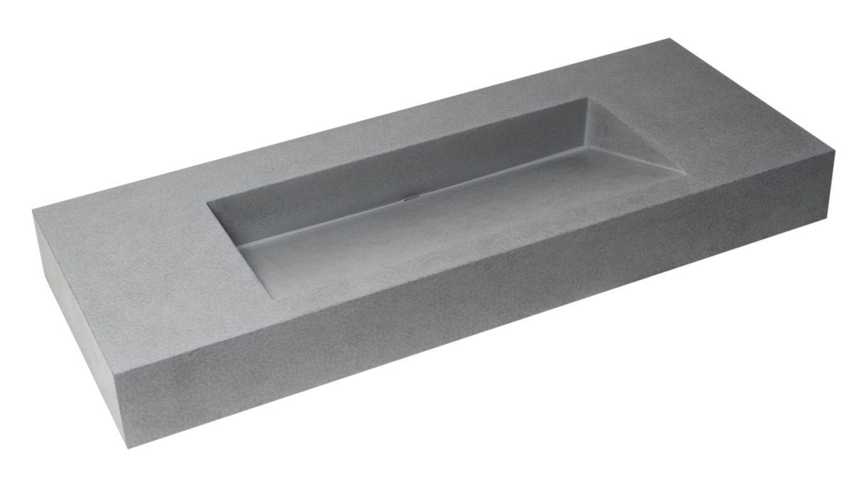 Picture of ALFI Brand ABCO48R 48 in. Solid Concrete Rectangular Countertop Sink - Gray Matte