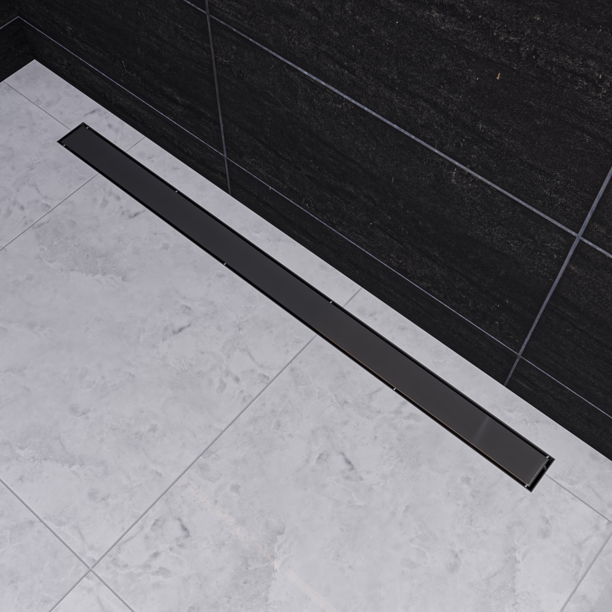 Picture of ALFI ABLD47B-BSS 47 in. Brushed Stainless Steel Linear Shower Drain with Solid Cover