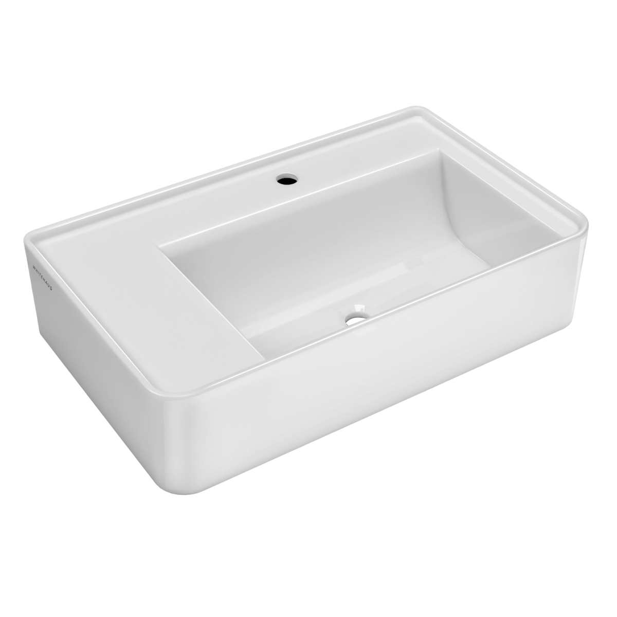 Picture of Alfi Trade B-RA75-1H 30 in. Rectangular Wall Mount Sink with Single Faucet Drilling & Rear Center Drain Location
