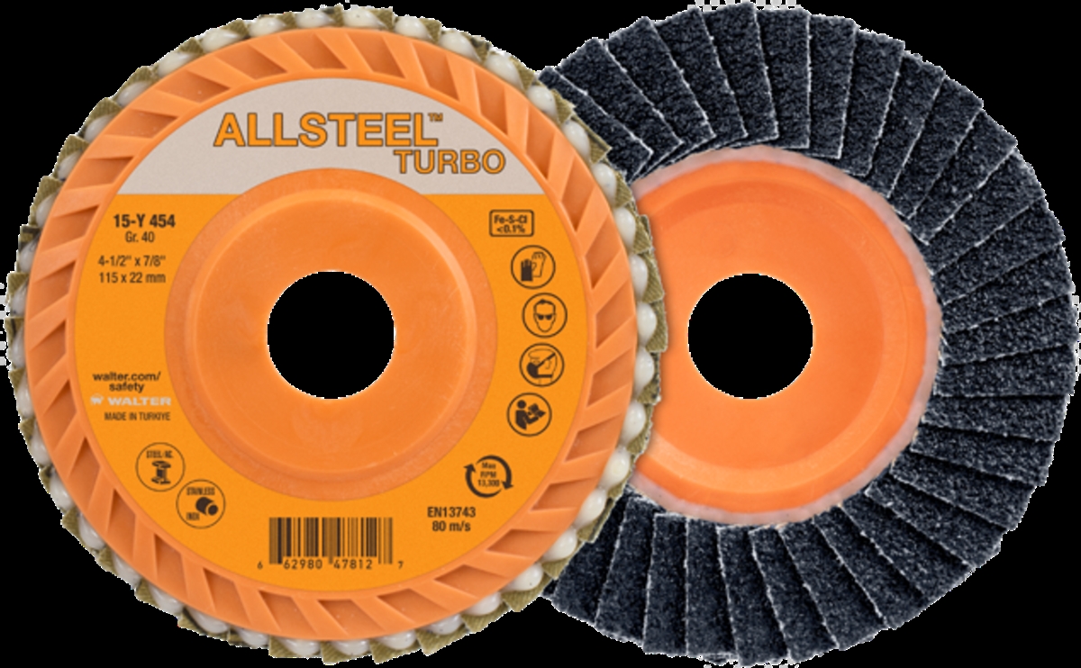 06Y456 4.5 x 0.625 in. - 11 Thread GR60 Grit Turbo - Orange