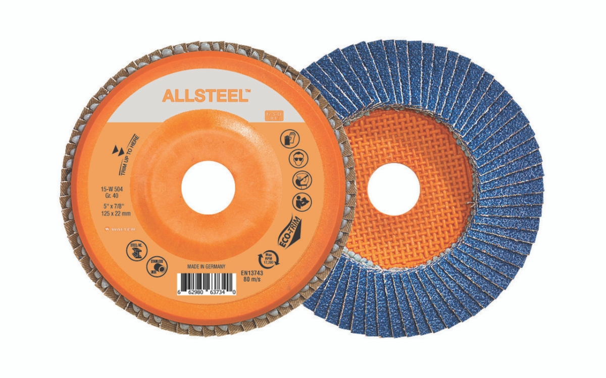 15W504 5 x 0.875 in. GR40 Grit All Steel