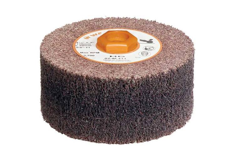 07M411 4.5 x 2 x 0.62 in.-11 High Density Blendex Linear Finishing Drum - Arbor