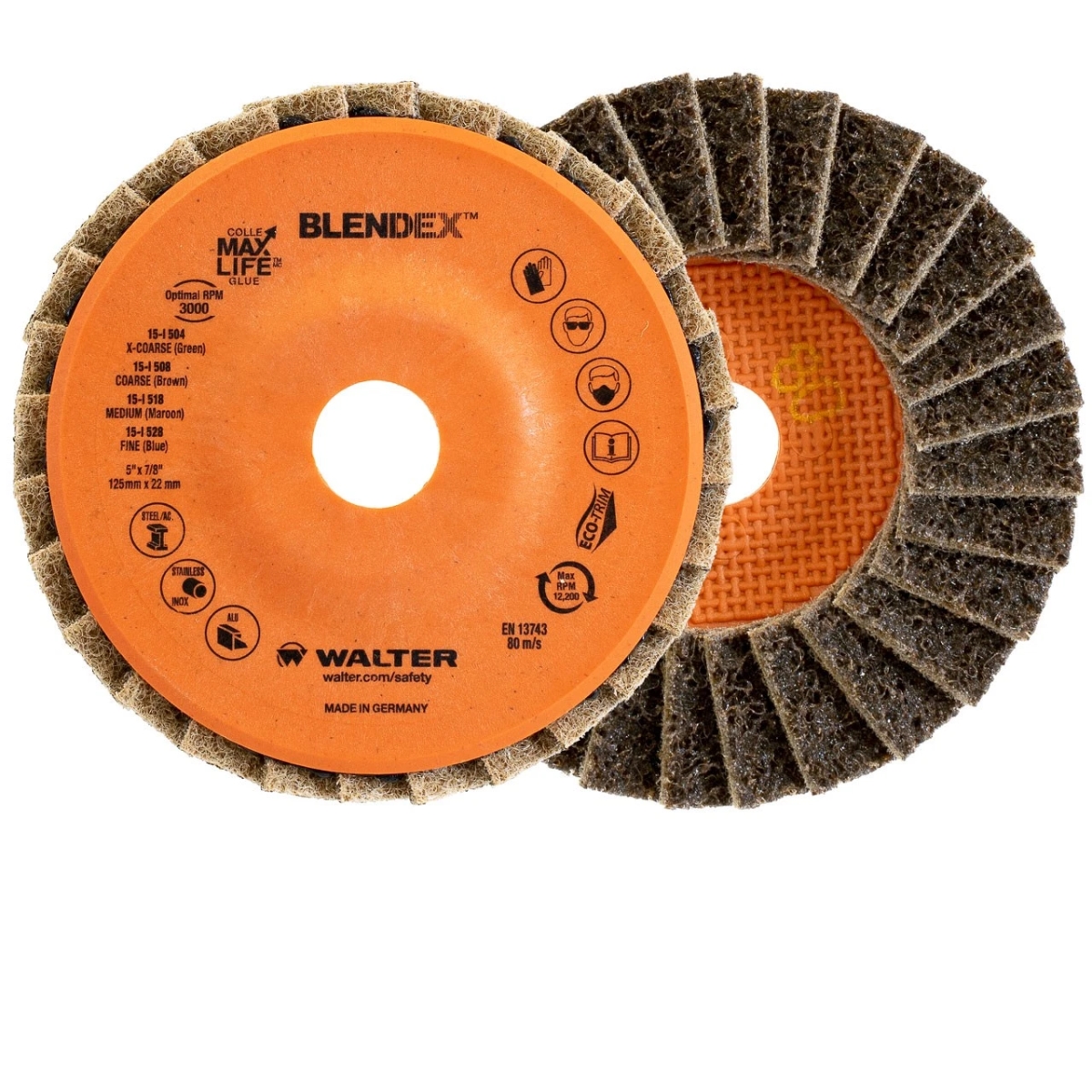 15I458 4.5 x 0.88 in. Blendex Coarse Flap Disc - 80 Grit