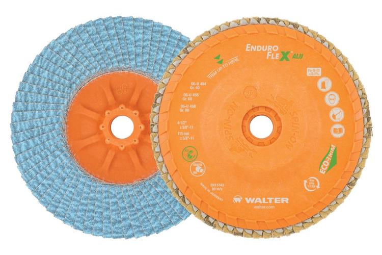 15U706 7 x 0.87 in. Enduro-Flex Aluminum Flap Disc - 60 Grit