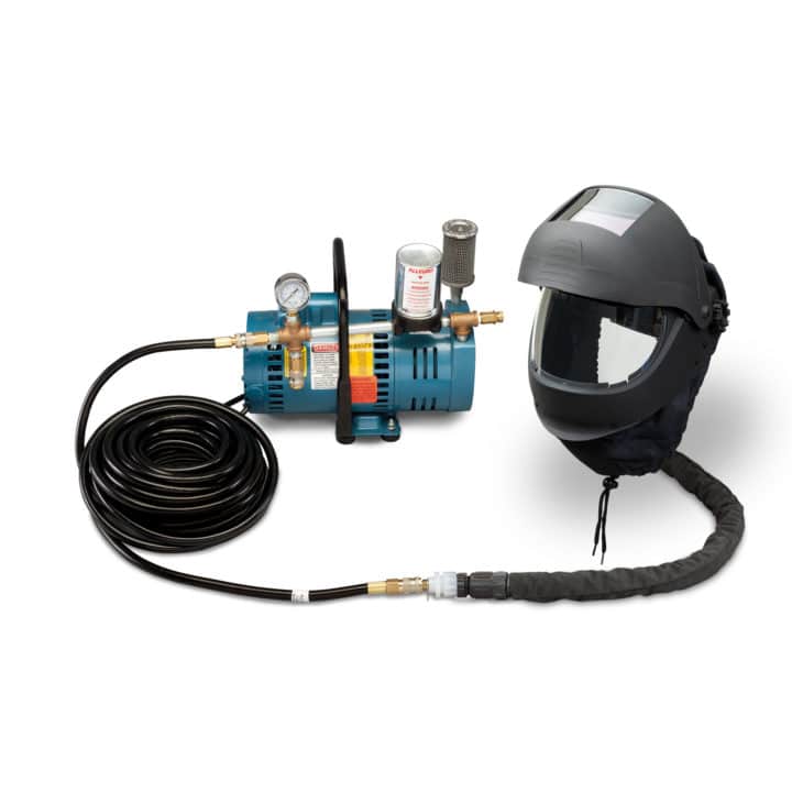 Allegro 2-Worker EZ Air Flex Grinding/Welding Air Shield SAR System with Two 50' Hoses (9251-02)