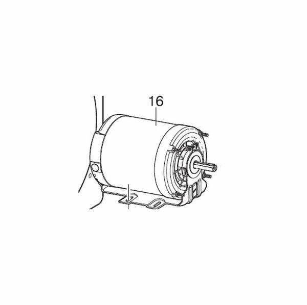 9516-04 Motor - 2HP, 16 in. High Output Blower