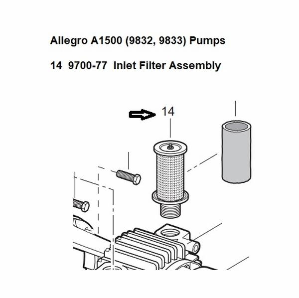 Picture of Allegro 9700-77 Inlet Filter Assembly for A1500