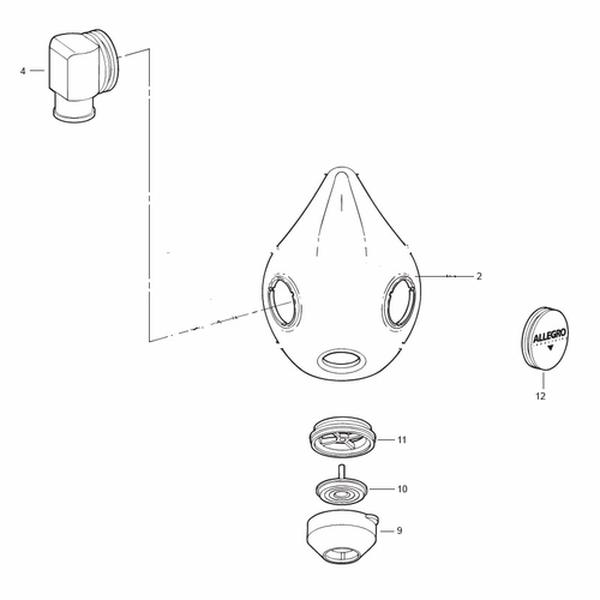 100M Half Mask Skirt Assembly