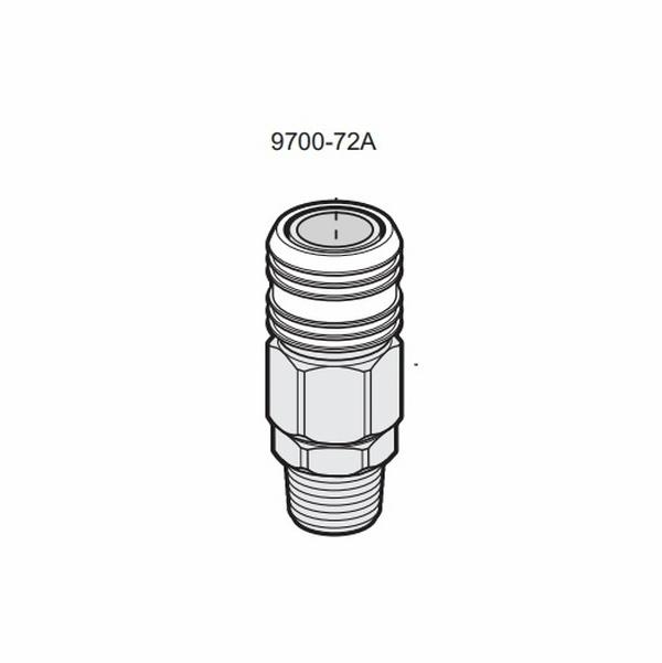 9700-72A Coupler with Hansen - 0.5 x 0.5 in.