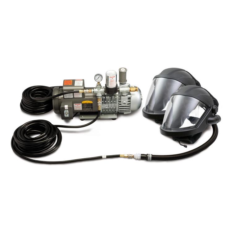 9254-02 Maxshield Supplied Air Shield 2-Worker System with SAR Tube, 50 ft. Hose