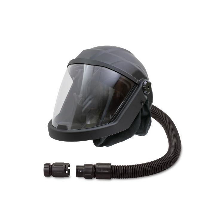 9908-D Defender Supplied Air Shield & Helmet with SAR Tube Flow Adapter OBAC