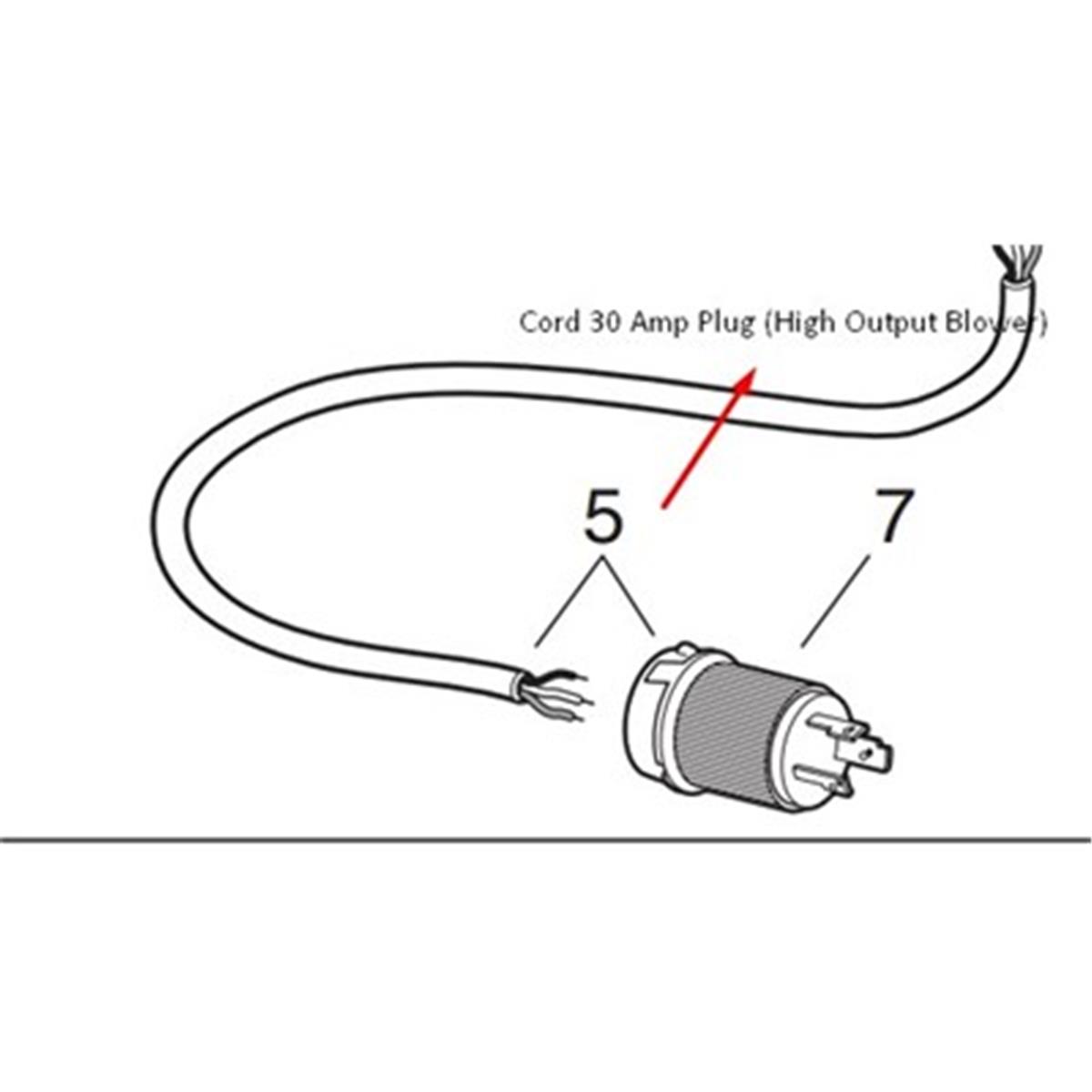 9516-20 30A Cord with Plug - High Output Blower