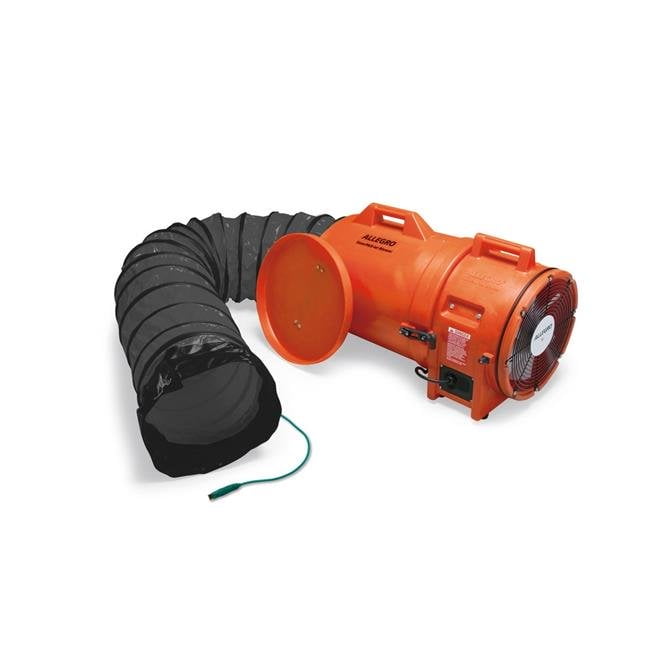 Allegro 12" Axial Explosion-proof (EX) Plastic Blower with Canister & 25’ Statically Conductive Ducting, 54 Lbs., 220V AC/50 Hz (9548-25E)