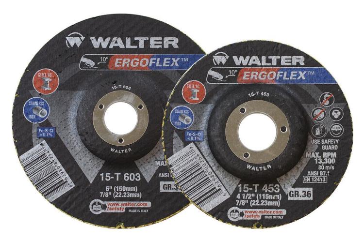 15T503 5 x 0.87 in. Ergoflex Grinding Wheel - 36 Grit - Type 29