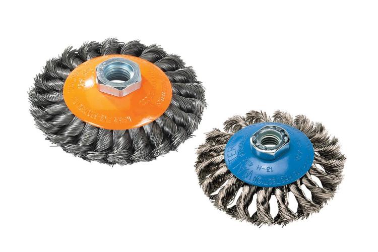 13H704 7 x 0.62 in. Carbon Steel Saucer Cup Brush