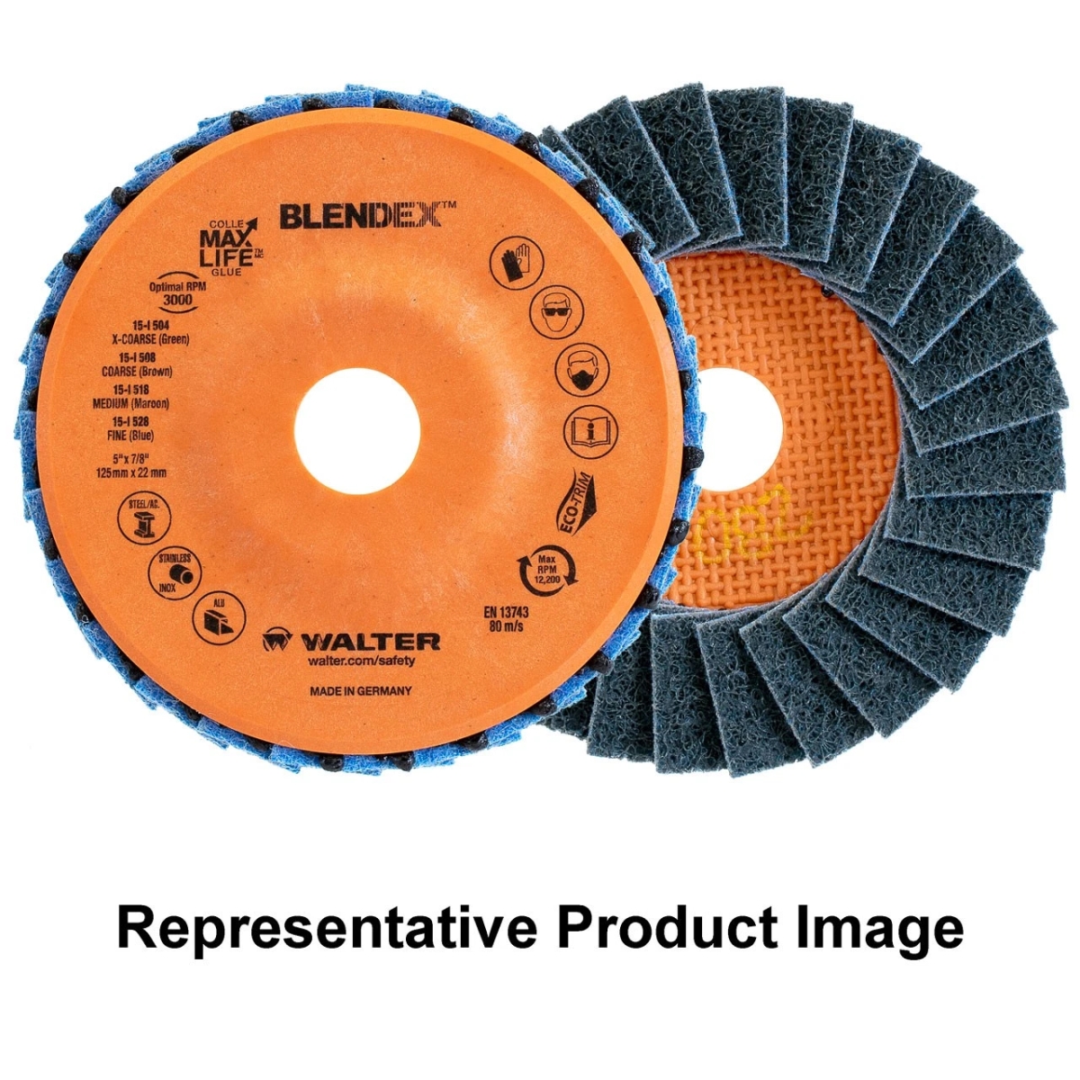 15I478 4.5 x 0.88 in. Blendex Flap Disc Fine Grit