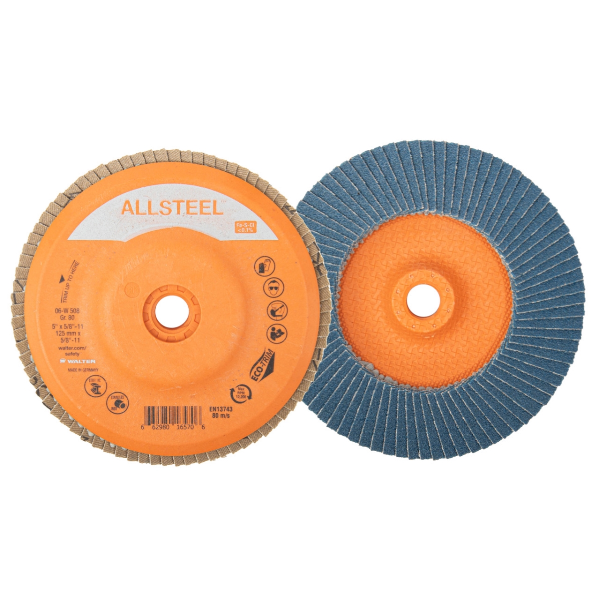 06W508 5 in. GR80 Grit All Steel Spin-On