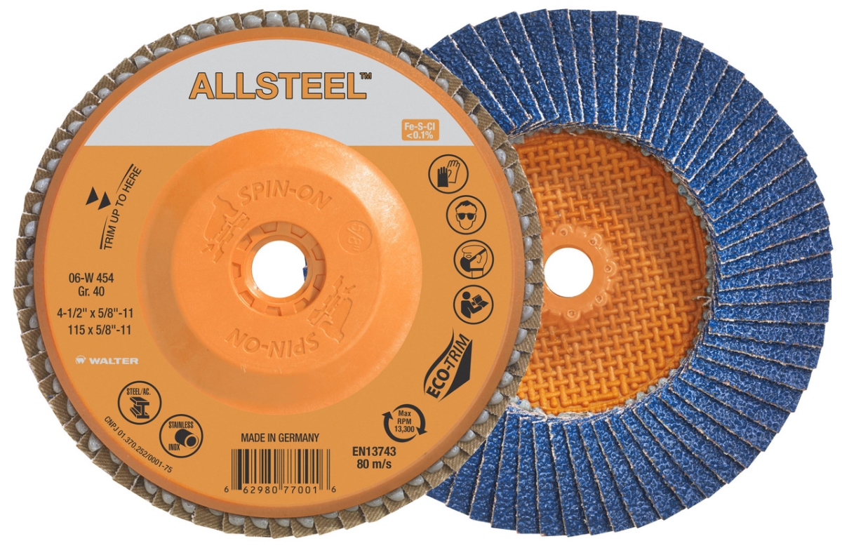 06W454 4.5 in. GR40 Grit All Steel Spin-On