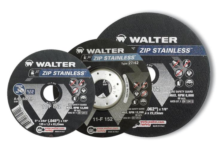11F052 5 x 0.04 x 0.87 in. Zip Stainless Steel Cut Off Wheel - Arbor Type 1