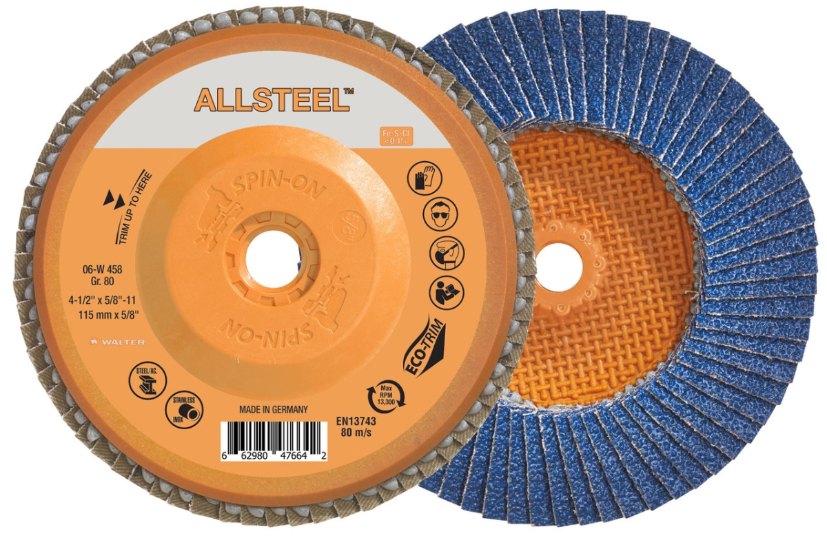 06W458 4.5 in. GR80 Grit All Steel Spin-On