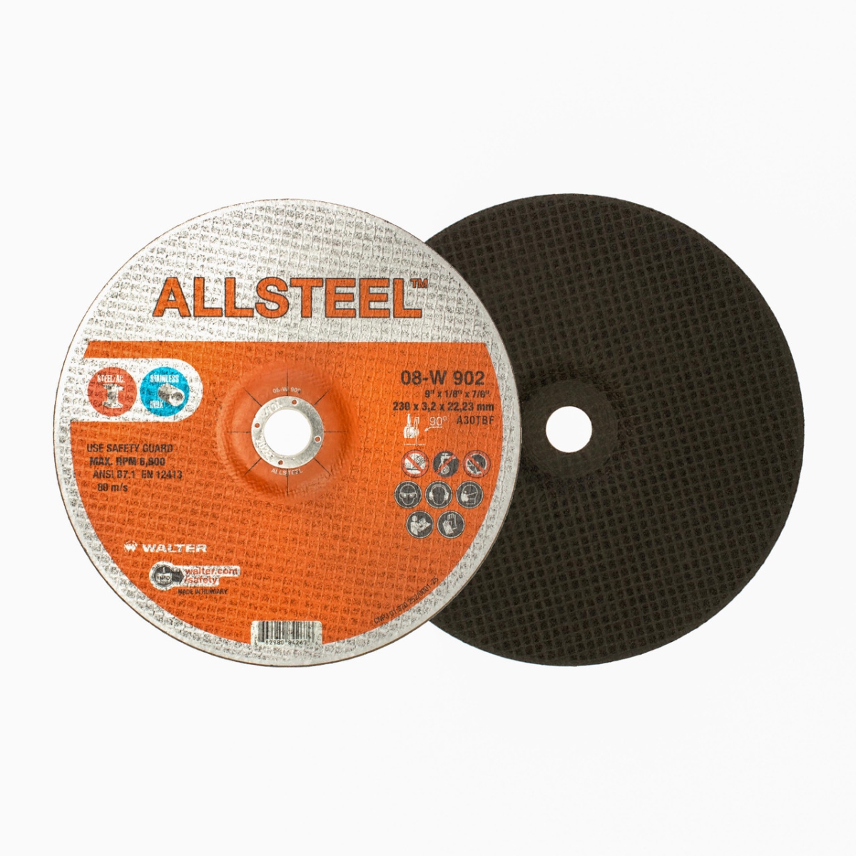 Allsteel Grinding Disc,9" x 1/8" x 7/8