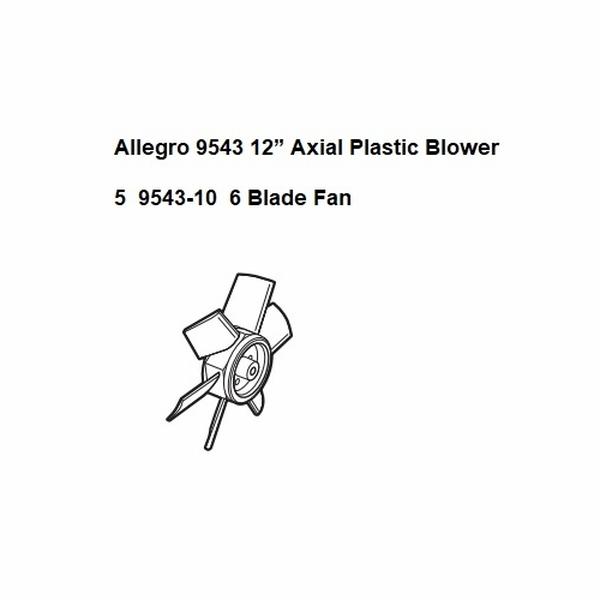 9543-10 6 Blade Polypropylene Fan