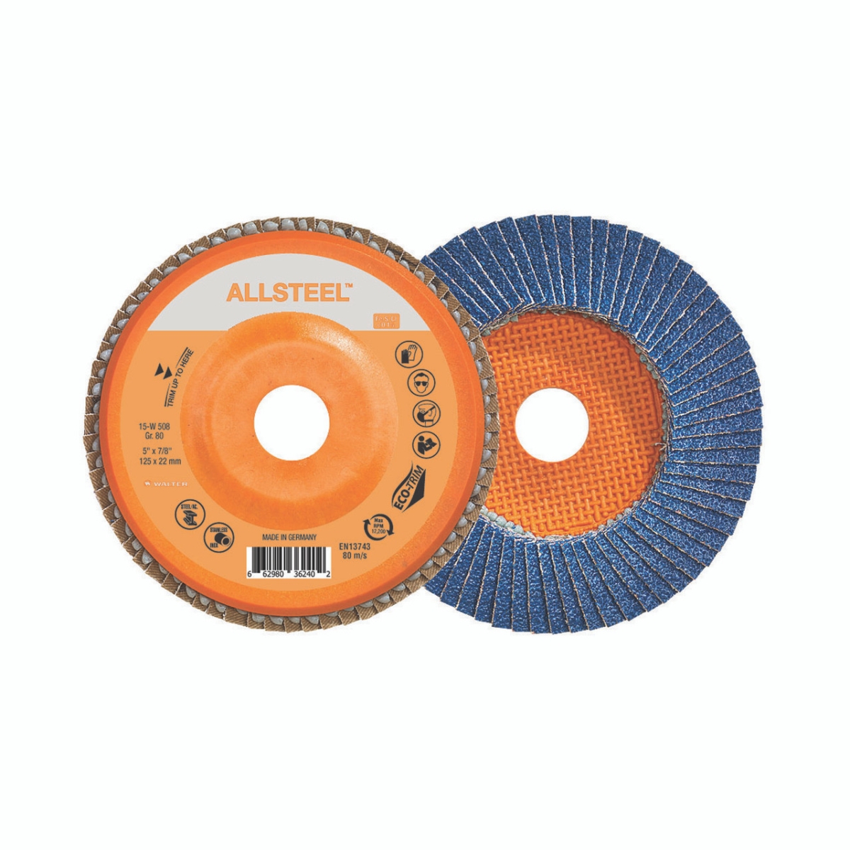 15W508 5 x 0.875 in. GR80 Grit All Steel - Chain