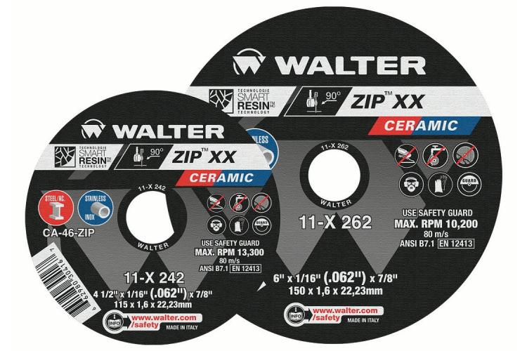 Walter ZIP XX 4-1/2 x 1/16 x 7/8 Inch Type 1 Cut-Off Wheel 25 Pieces - 11-X 242-25