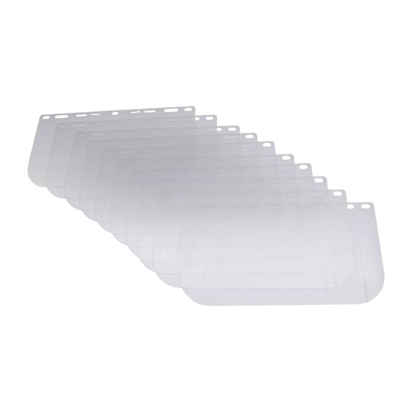 FLV-0815060-10 8 x 15 in. Clear PETG Full Visor 0.60 in. Thick - Pack of 10