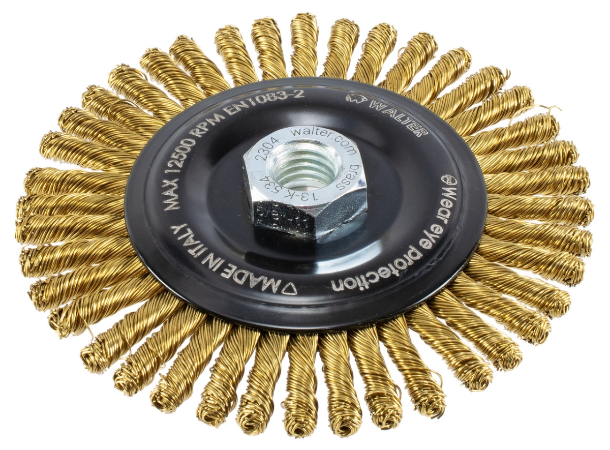13K534 5 x 0.25 x 0.63-11 in. Brass Knot Brush