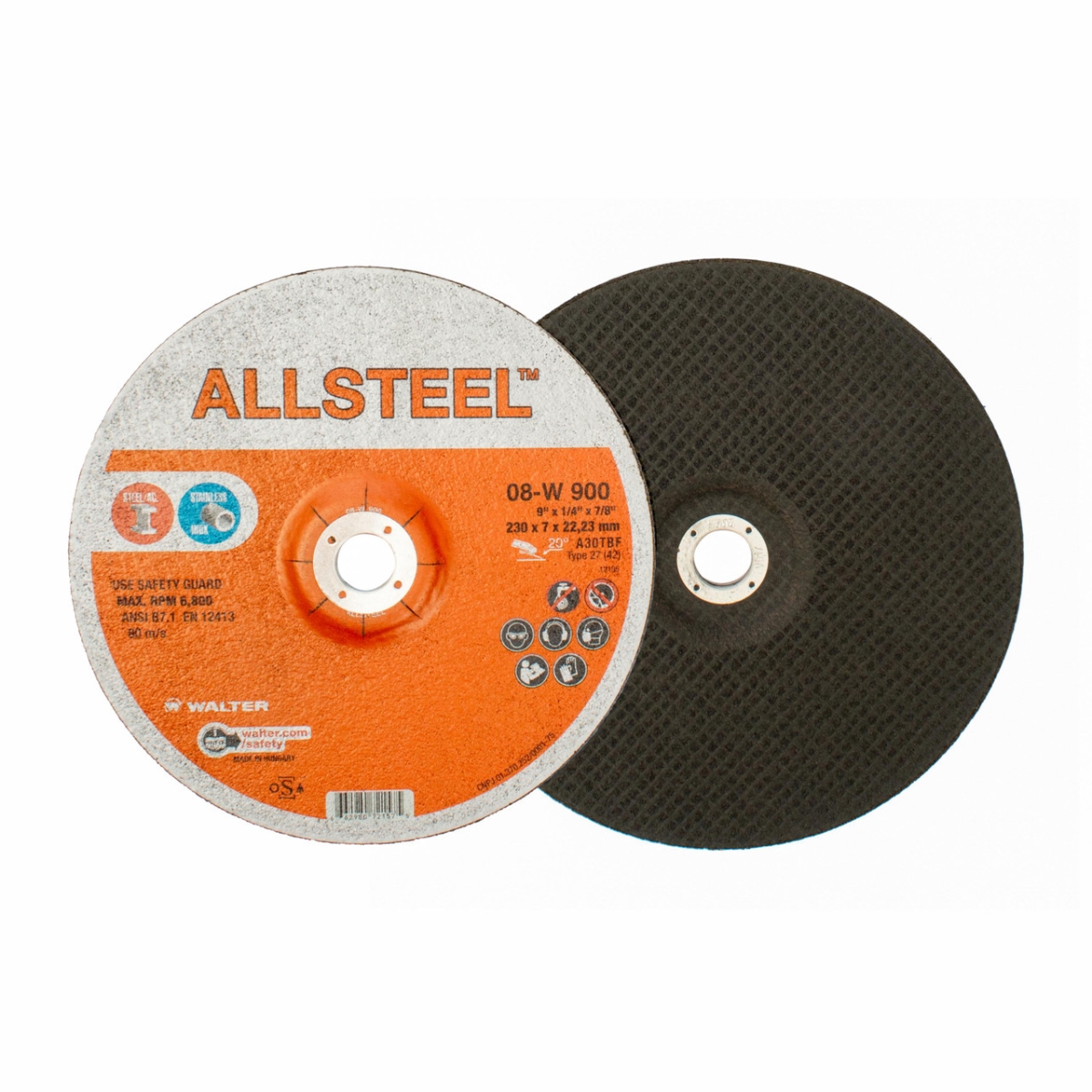 Allsteel Grinding Disc,9" x 1/4" x 7/8