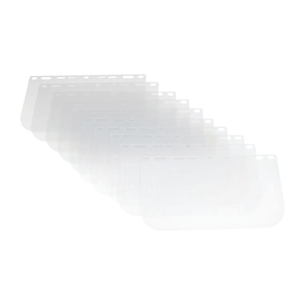 FLV-0815040-10 8 x 15 in. Clear PETG Full Visor 0.40 in. Thick - Pack of 10