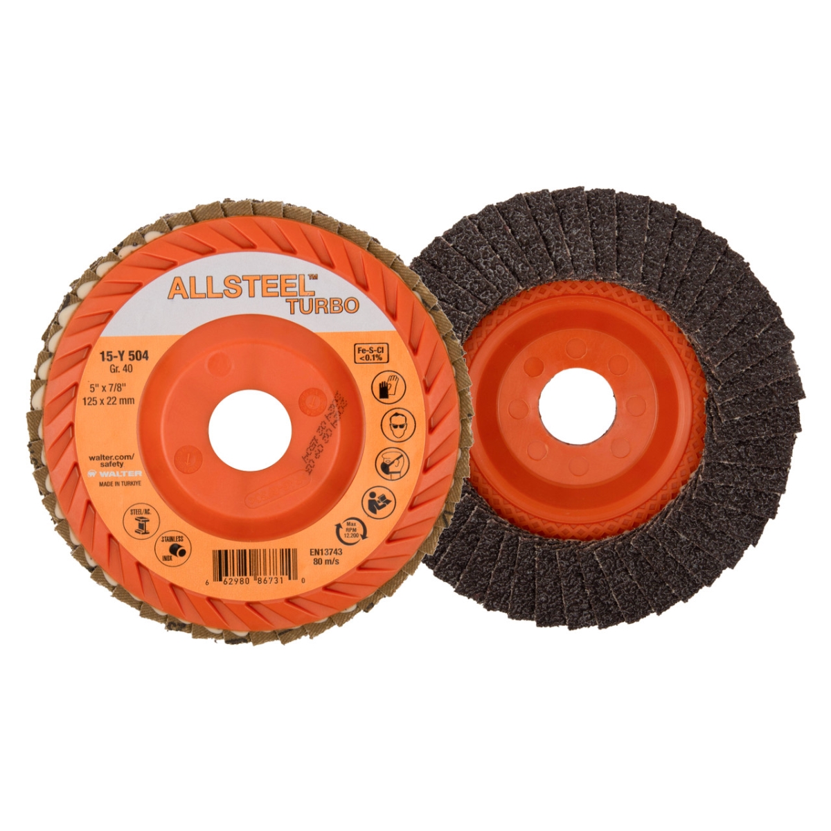 15Y504 5 x 0.875 in. Turbo GR40 Grit - Orange