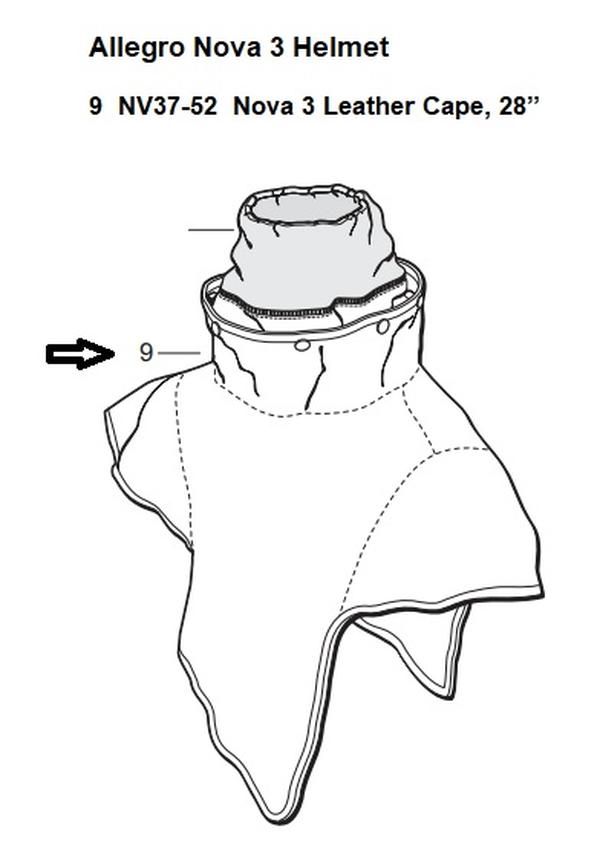 Allegro Nova 3 Nylon Cape, 38" (NV37-52)