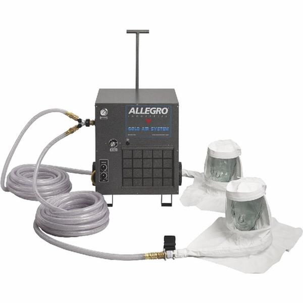 Allegro 2-Worker Single Bib Tyvek Hood Breathing Cold Air Respirator System (9221-02CA)