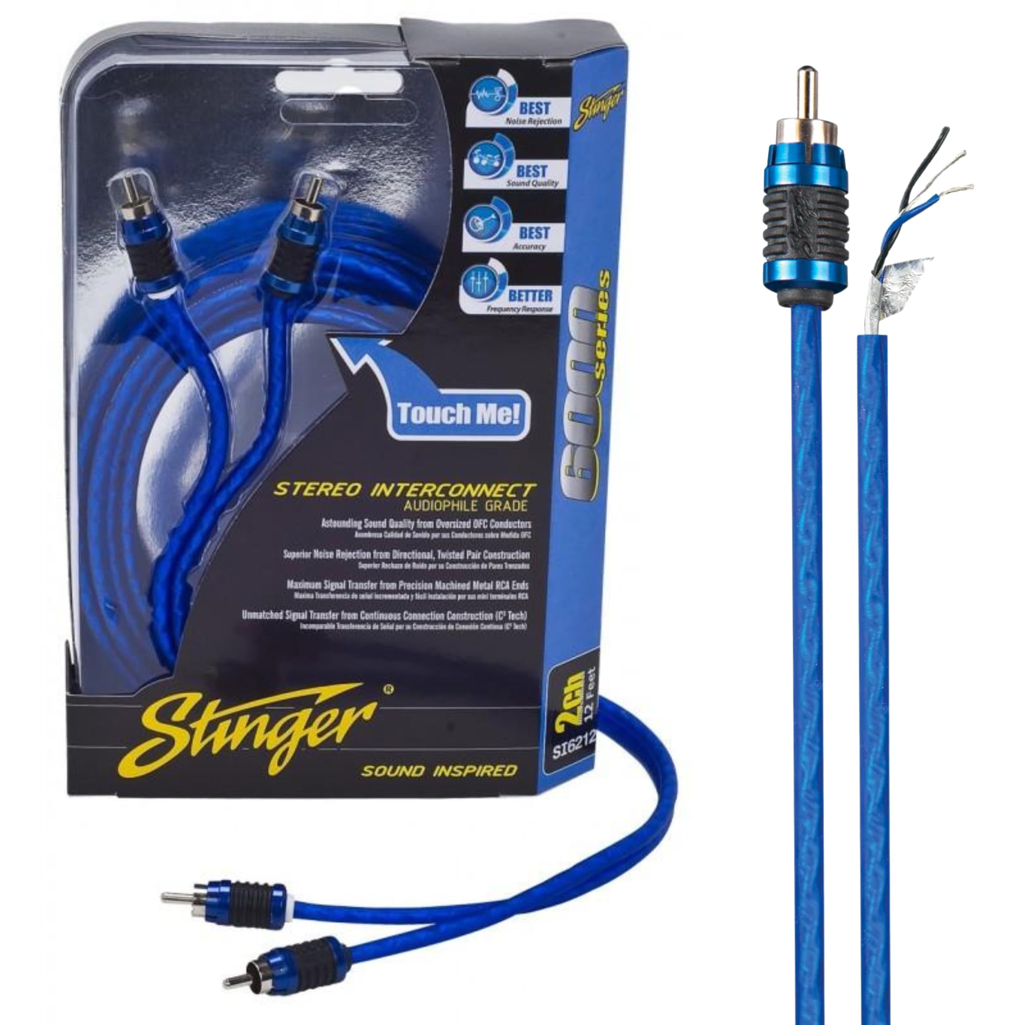 SI623 3 ft. 2 Channel 6000 Series Audiophile Grade RCA Interconnect Cable