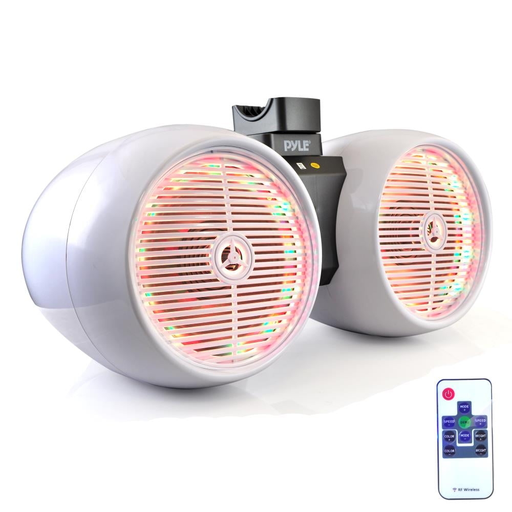 600W 8 in. Dual Marine Tower Speakers, White