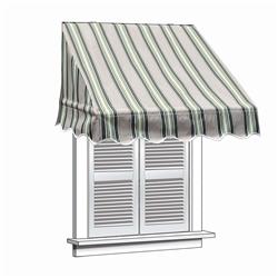 Picture of ALEKO 8x2 Multistripe Green Window Awning Door Canopy 8-Foot Decorator Awning