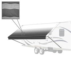 Picture of ALEKO  13&apos;X8&apos; Retractable RV or Home Patio Canopy Awning  Black Stripes Color