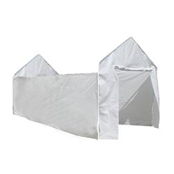 Picture of Aleko CP1020NSKIT-UNB 10 x 20 ft. Heavy Duty Steel Frame Gazebo Carport Kit Party Tent with Polyethylene Removable Walls&#44; White
