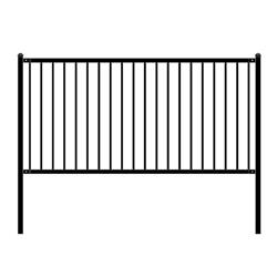 8 x 4 ft. Lyon Style Unassembled Steel Fence, Black