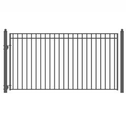DG12MADSSW-UNB 12 ft. Madrid Style Iron Single Swing Driveway Gate