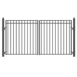 12 ft. Madrid Style Iron Wrought Dual Swing Driveway Gate