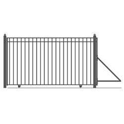 DG12MADSSL-UNB 12 ft. Madrid Style Iron Single Slide Driveway Gate