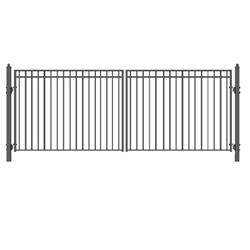 18 ft. Madrid Style Iron Wrought Dual Swing Driveway Gate
