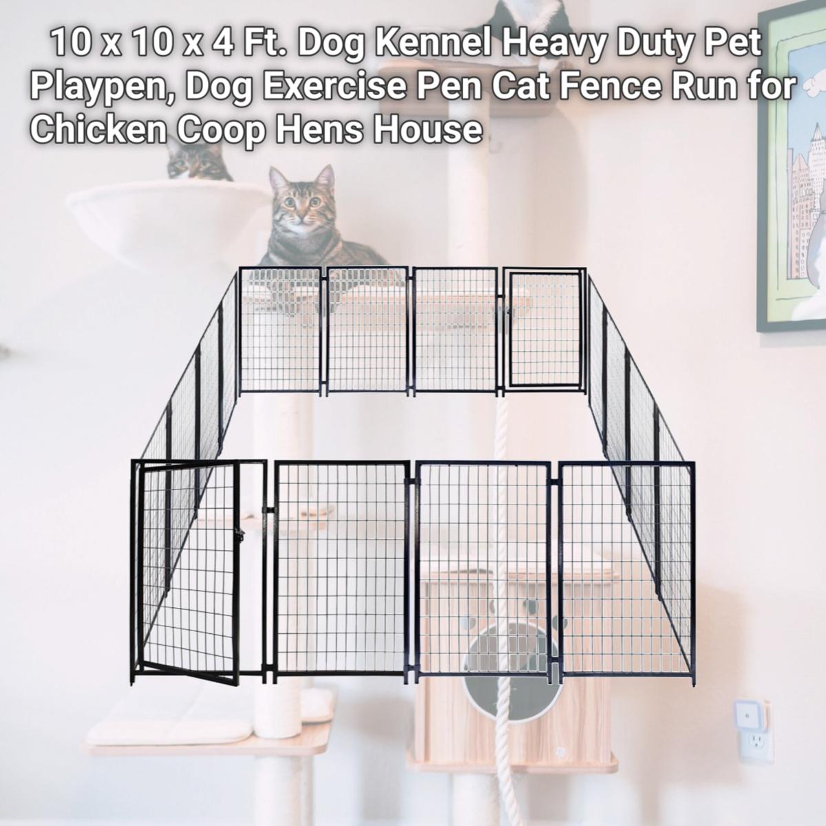 Picture of Aleko 2DK5X5X4SQ-UNB 10 x 10 x 4 Ft. Dog Kennel Heavy Duty Pet Playpen, Dog Exercise Pen Cat Fence Run for Chicken Coop Hens House