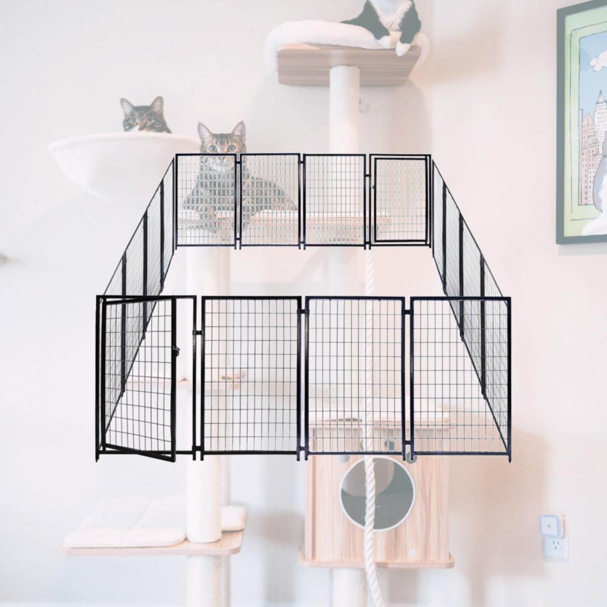 Picture of Aleko 2DK5X5X4SQ-UNB 10 x 10 x 4 Ft. Dog Kennel Heavy Duty Pet Playpen, Dog Exercise Pen Cat Fence Run for Chicken Coop Hens House