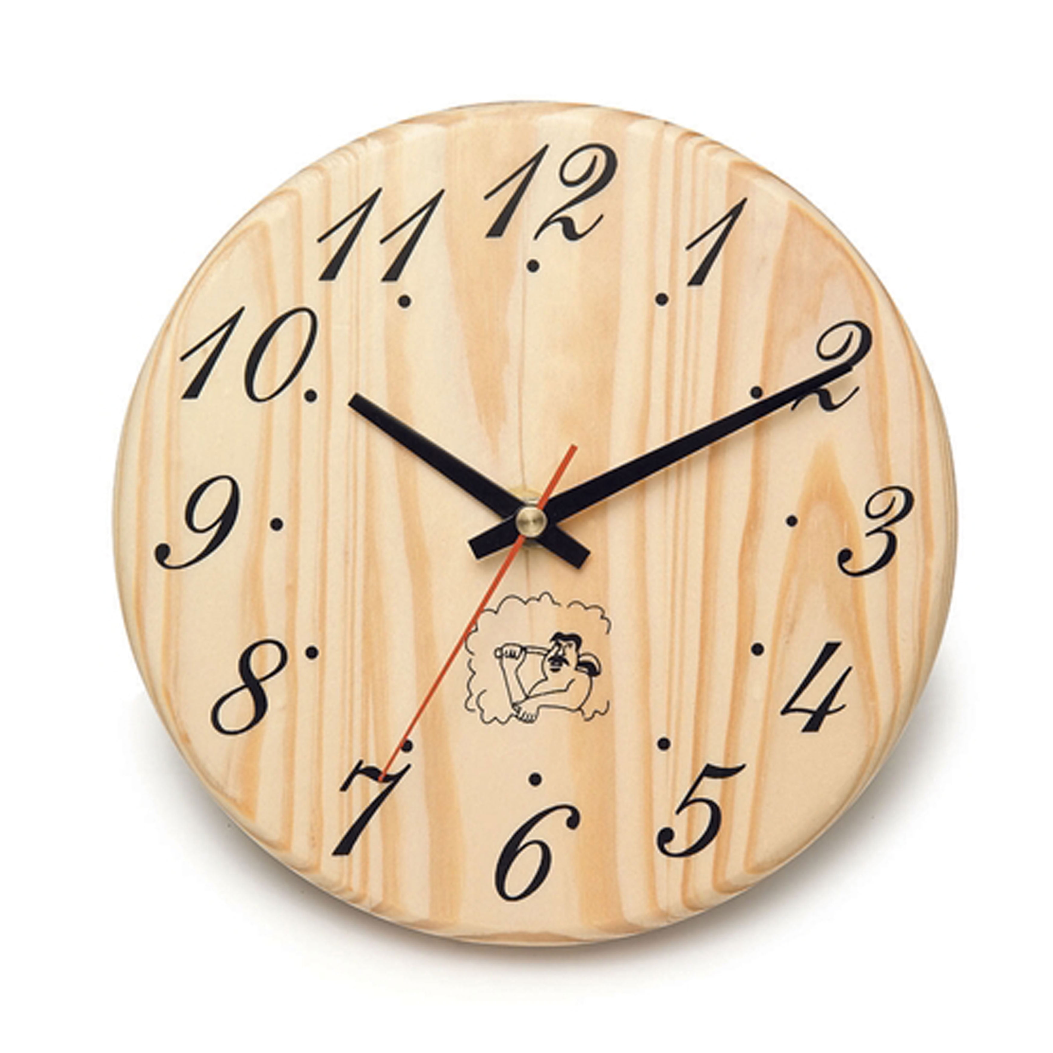Picture of Aleko WJ12-UNB 8 x 8 x 4 in. Sauna Accessory Handcrafted Analog Clock in Pine Wood