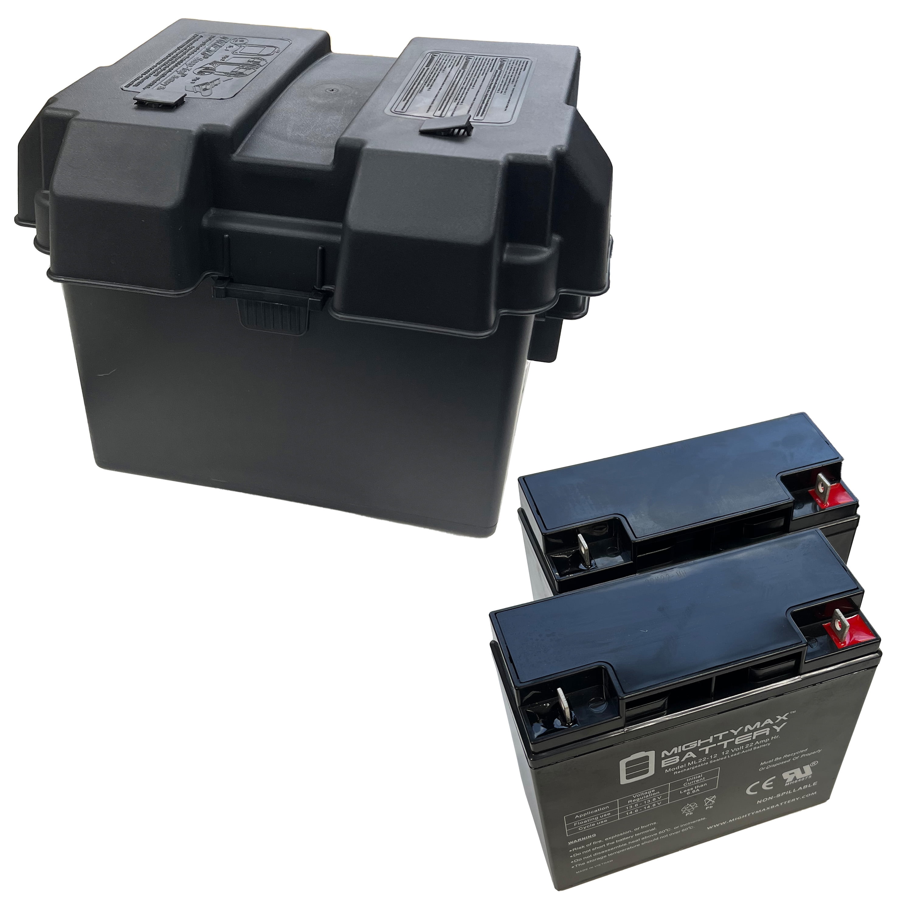 Picture of Aleko LM13012AH1-UNB 2 x 12V 12AH Two Batteries Box