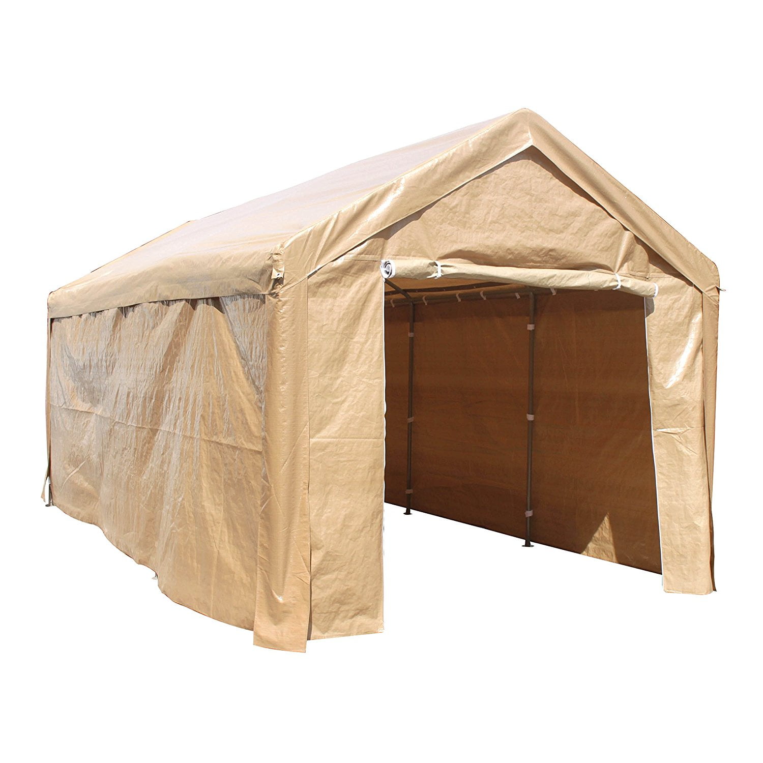 Picture of Aleko CP1020BE-UNB 10 x 20 ft. Heavy Duty Outdoor Gazebo Carport Canopy Tent with Sidewalls&#44; Beige